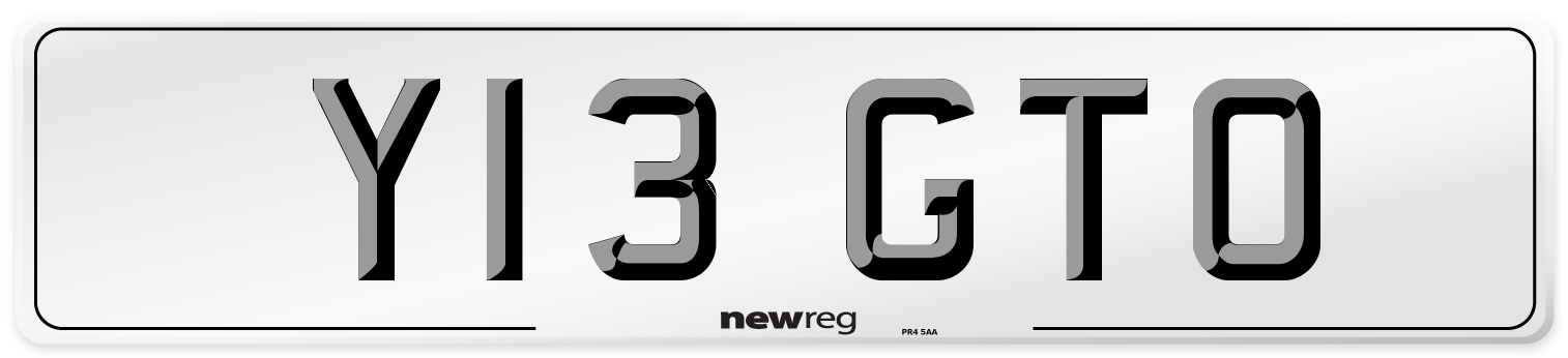 Y13 GTO Number Plate from New Reg